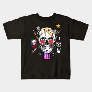 Pizza Skull Kids T-Shirt